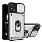 For Motorola Edge 20 Lite Sliding Camshield Card Phone Case(White) - 1