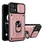 For Motorola Edge 20 Lite Sliding Camshield Card Phone Case(Rose Gold) - 1