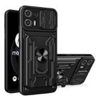 For Motorola Edge 20 Lite Sliding Camshield Card Phone Case(Black) - 1