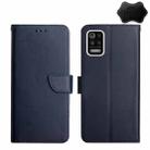 For LG K42 Genuine Leather Fingerprint-proof Flip Phone Case(Blue) - 1