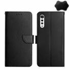 For LG Velvet 2 Pro Genuine Leather Fingerprint-proof Flip Phone Case(Black) - 1