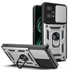 For OPPO Realme 9 Pro+ Sliding Camera Cover Design TPU+PC Phone Case(Silver) - 1