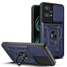 For OPPO Realme 9 Pro+ Sliding Camera Cover Design TPU+PC Phone Case(Blue) - 1