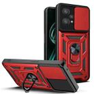 For OPPO Realme 9 Pro+ Sliding Camera Cover Design TPU+PC Phone Case(Red) - 1