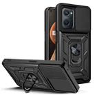 For OPPO Realme 9i/A36 Sliding Camera Cover Design TPU+PC Phone Case(Black) - 1