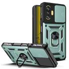 For  Xiaomi Poco F3 GT/Redmi K40 Sliding Camera Cover Design TPU+PC Phone Case(Green) - 1