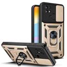 For Xiaomi Redmi 10C 4G Sliding Camera Cover Design TPU+PC Phone Case(Gold) - 1