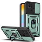 For Xiaomi Redmi 10C 4G Sliding Camera Cover Design TPU+PC Phone Case(Green) - 1