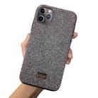 For iPhone 11 Pro Mutural TPU + PC + Diamond Cloth Protective Case(Grey) - 1