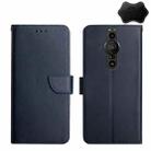 For Sony Xperia Pro-I Genuine Leather Fingerprint-proof Flip Phone Case(Blue) - 1