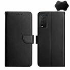 For TCL 205 Genuine Leather Fingerprint-proof Flip Phone Case(Black) - 1