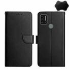 For UMIDIGI A7 Pro Genuine Leather Fingerprint-proof Flip Phone Case(Black) - 1