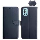 For OnePlus 9R Genuine Leather Fingerprint-proof Horizontal Flip Phone Case(Blue) - 1