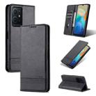 For vivo Y33s 5G / Y75 5G AZNS Magnetic Calf Texture Flip Leather Phone Case(Black) - 1