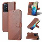 For vivo Y33s 5G / Y75 5G AZNS Sheepskin Texture Flip Leather Phone Case(Brown) - 1