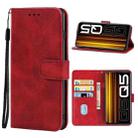 Leather Phone Case For OPPO Realme Q5(Red) - 1