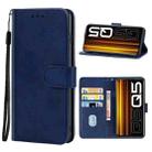 Leather Phone Case For OPPO Realme Q5(Blue) - 1