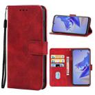 Leather Phone Case For ZTE Blade V40 Pro(Red) - 1