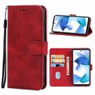 Leather Phone Case For BLU F91(Red) - 1