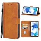 Leather Phone Case For BLU F91(Brown) - 1