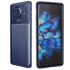 For vivo X Note Carbon Fiber Texture Shockproof TPU Phone Case(Blue) - 1