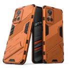 For OPPO Realme GT Neo3 5G China Punk Armor 2 in 1 PC + TPU Shockproof Phone Case with Invisible Holder(Orange) - 1