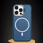 MagSafe Magnetic Metal Lens Cover Holder Phone Case For iPhone 12(Dark Blue) - 1