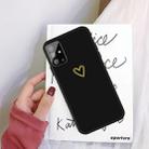 For Galaxy S20+ Golden Love Heart Pattern Frosted TPU Protective Case(Black) - 1