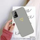 For Galaxy S20+ Golden Love Heart Pattern Frosted TPU Protective Case(Grey) - 1