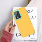 For Galaxy S20 Ultra Golden Love Heart Pattern Frosted TPU Protective Case(Yellow) - 1