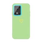 For Galaxy S20 Ultra Golden Love Heart Pattern Frosted TPU Protective Case(Green) - 1