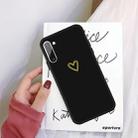 For Galaxy Note10 Golden Love Heart Pattern Frosted TPU Protective Case(Black) - 1