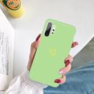 For Galaxy Note10+ Golden Love Heart Pattern Frosted TPU Protective Case(Green) - 5