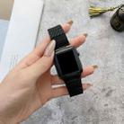 Carbon Fiber Texture Watch Band For Apple Watch Series 9&8&7 41mm / SE 3&SE 2&6&SE&5&4 40mm / 3&2&1 38mm(Black) - 1