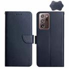For Samsung Galaxy Note20 Ultra Genuine Leather Fingerprint-proof Horizontal Flip Phone Case(Blue) - 1