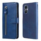 For OPPO Reno7 Z/A96 5G/OnePlus Nord N20 5G Fashion Calf Texture Zipper Horizontal Flip Leather Case(Blue) - 1