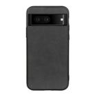 For Google Pixel 7 Accurate Hole Two-color Calf Texture PU Phone Case(Black) - 1