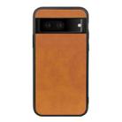 For Google Pixel 7 Accurate Hole Two-color Calf Texture PU Phone Case(Brown) - 1