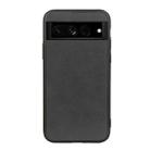 For Google Pixel 7 Pro Accurate Hole Two-color Calf Texture PU Phone Case(Black) - 1