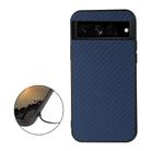 For Google Pixel 7 Pro Accurate Hole Carbon Fiber Texture PU Phone Case(Blue) - 3