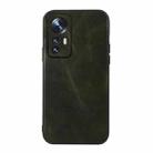 For Xiaomi 12 Pro Genuine Leather Double Color Crazy Horse Phone Case(Green) - 1