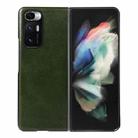 For Xiaomi Mi Mix Fold Genuine Leather Double Color Crazy Horse Phone Case(Green) - 1