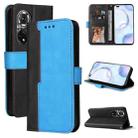 For Huawei Nova 9 Pro/Honor 50 Pro Stitching-Color Horizontal Flip Leather Case(Blue) - 1