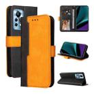 For Infinix Note 11 Pro Stitching-Color Horizontal Flip Leather Case(Orange) - 1