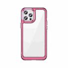 Colorful Series Acrylic + TPU Phone Case For iPhone 12 Pro(Transparent Pink) - 1