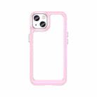Colorful Series Acrylic + TPU Phone Case For iPhone 13(Pink) - 1