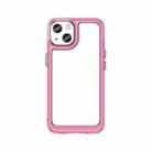 Colorful Series Acrylic + TPU Phone Case For iPhone 13(Transparent Pink) - 1