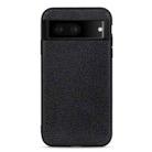 For Google Pixel 7 Accurate Hole Litchi Texture Genuine Leather Phone Case(Black) - 1