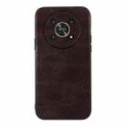 For Honor X30 Genuine Leather Double Color Crazy Horse Phone Case(Coffee) - 1