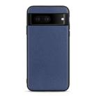 For Google Pixel 7 Accurate Hole Lambskin Texture Genuine Leather Phone Case(Blue) - 1